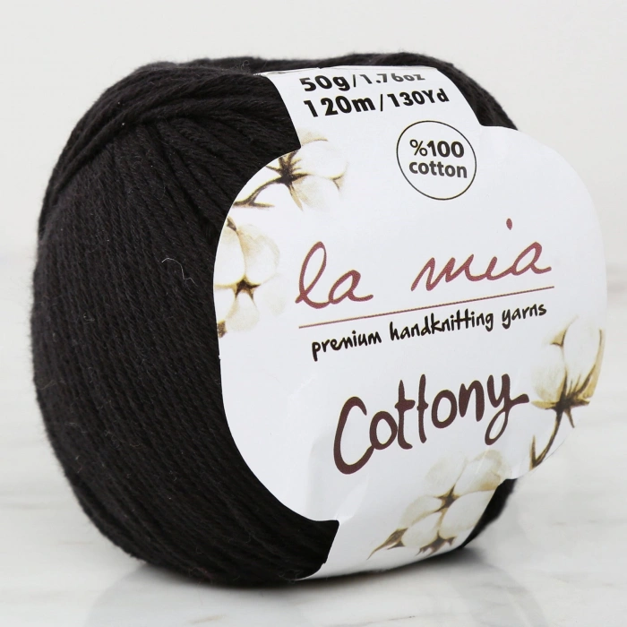 La Mia Cottony Black Baby Hand Knitting Yarn - P21 - 33556