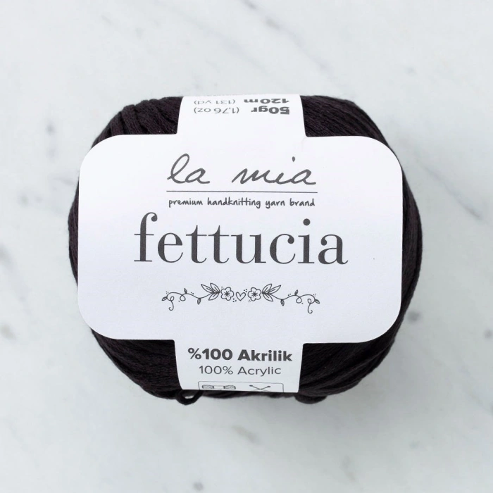 My Fettuccia Black Hand Knitting Yarn - L006 - 33876