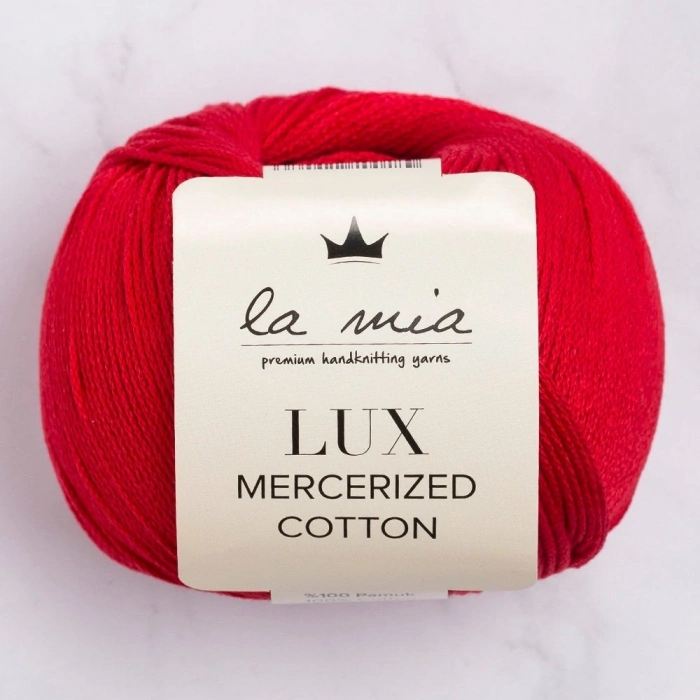 My Lux Mercerized Cotton Red Hand Knitting Yarn - 19 - 33745
