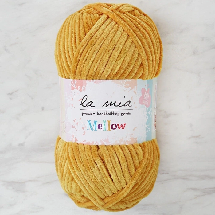 La Mia Mellow Dark Yellow Hand Knitting Yarn - 916 - 34162