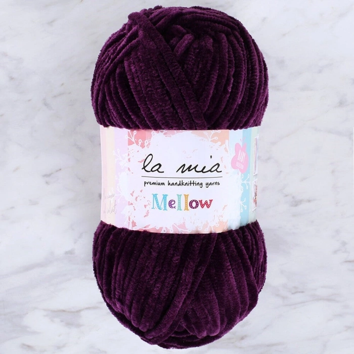 La Mia Mellow Eggplant Purple Hand Knitting Yarn - 915 - 34161