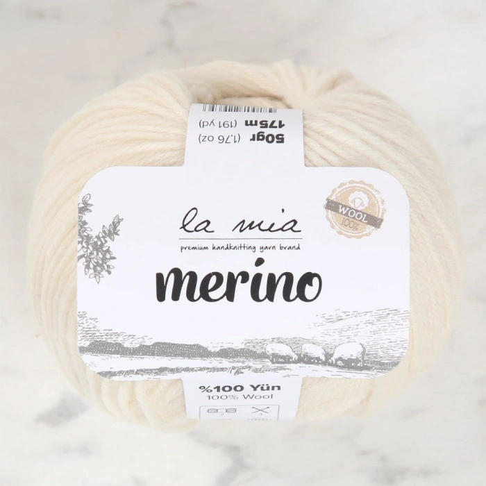 La Mia Merino Bej El Örgü İpi - L051 - 33778