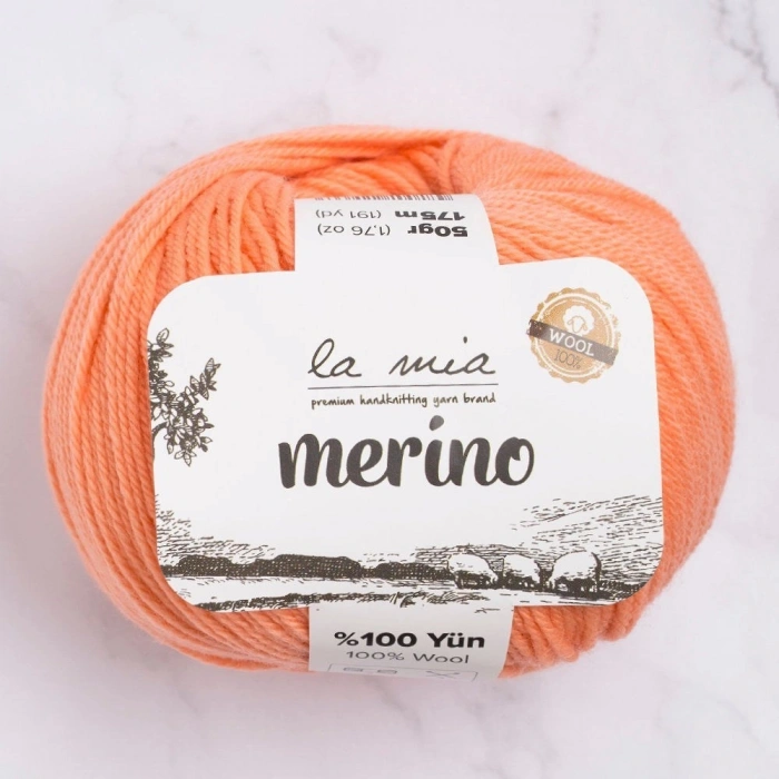 La Mia Merino Salmon Knitting Yarn - L089 - 33779