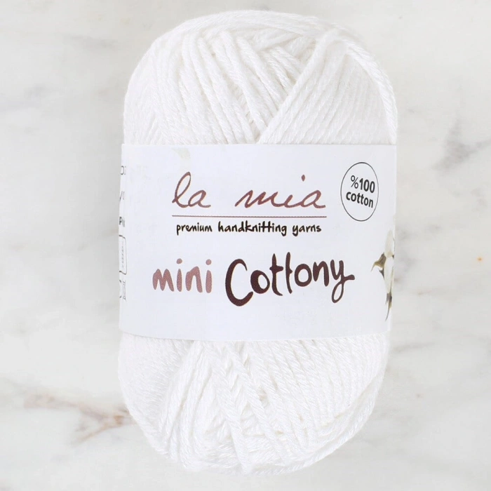 La Mia Mini Cottony 25 gr Beyaz Bebek El Örgü İpi