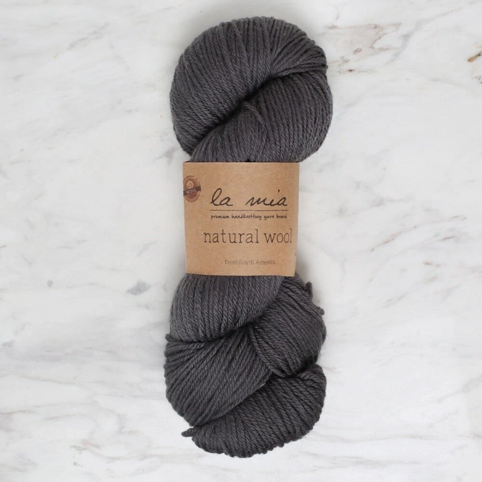 La Mia Natural Wool Anthracite Hand Knitting Yarn - L900 - 34397