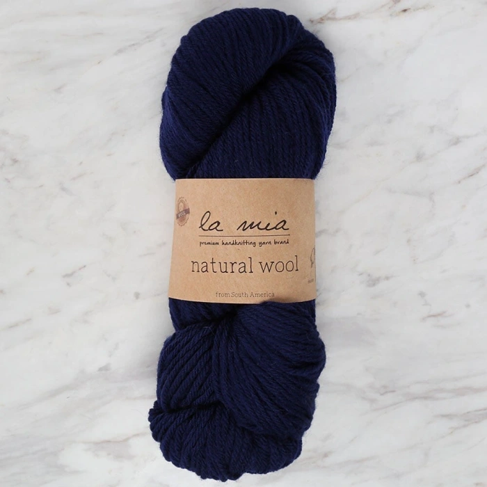 La Mia Natural Wool Navy Blue Hand Knitting Yarn - L630