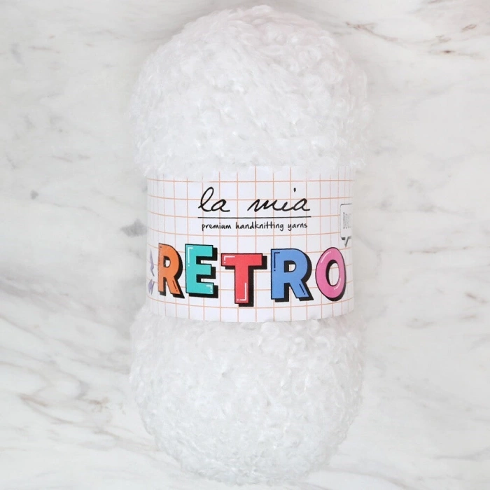 La Mia RETRO White Hand Knitting Yarn - LM1002