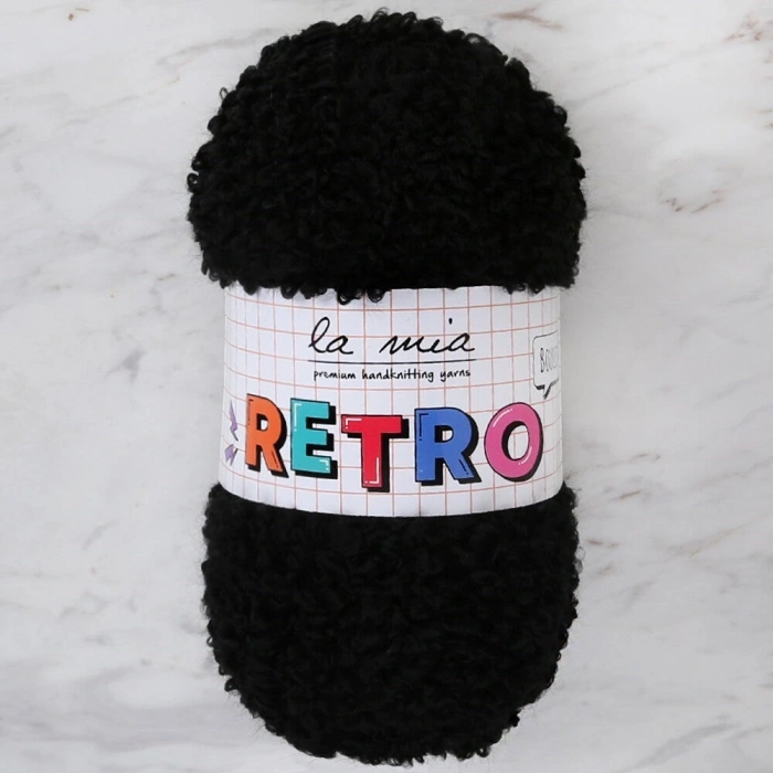 La Mia RETRO Black Hand Knitting Yarn - LM6500