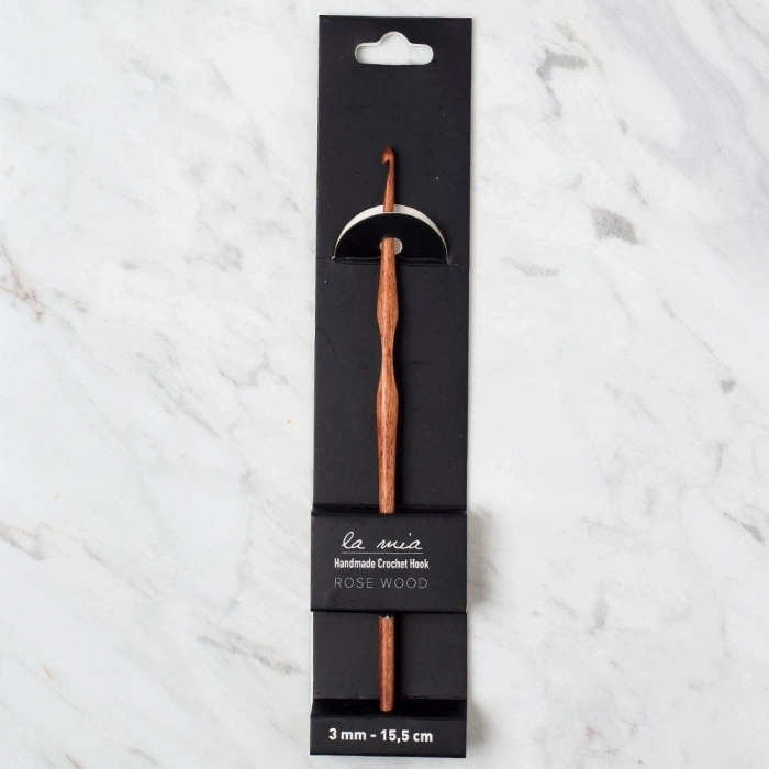 La Mia Rosewood 3 mm 15.5 cm Ahşap Yün Tığ