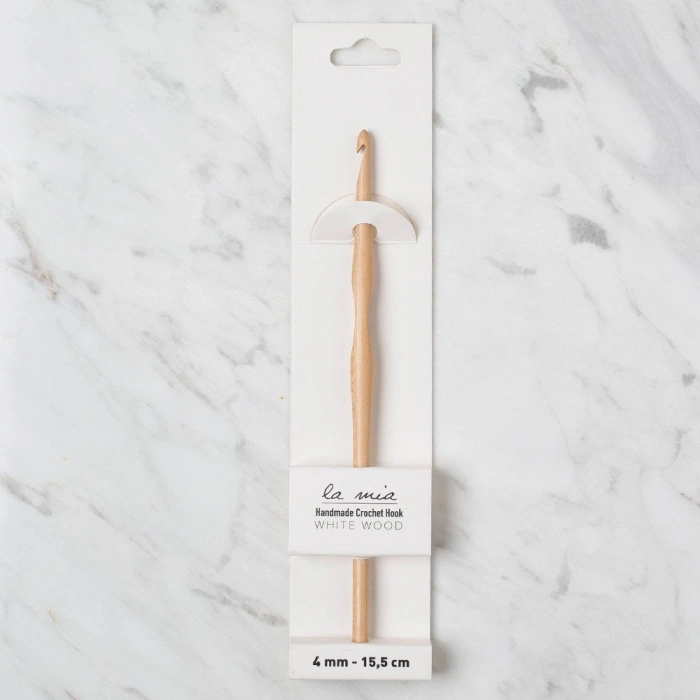 La Mia Whitewood 4 mm 15.5 cm Ahşap Yün Tığ