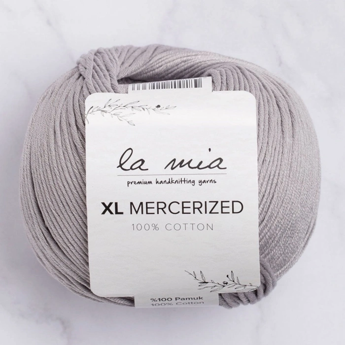 La Mia XL Mercerized Gray Knitting Yarn - 232 - 33774
