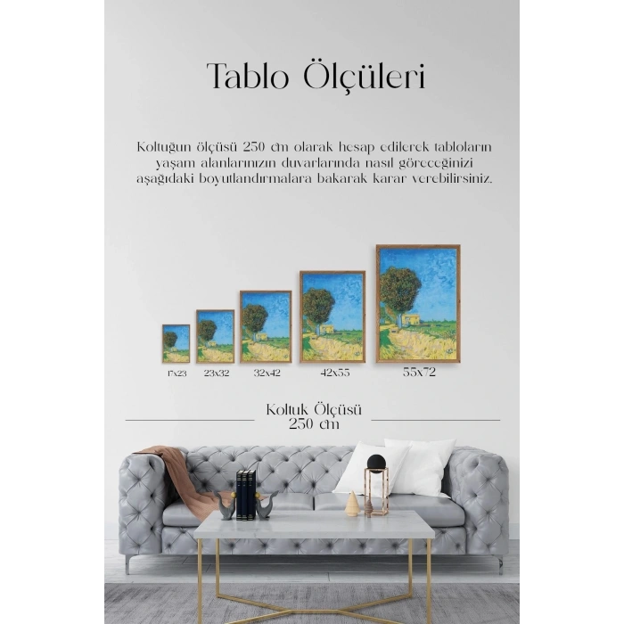 Lane Near Ahşap Çerçeveli Tablo 50 x 70