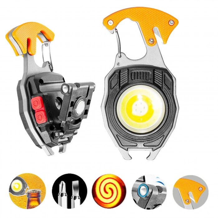 LED Şarj Edilebilir El Feneri Çok Amaçlı Alet Anahtarlık (5365)