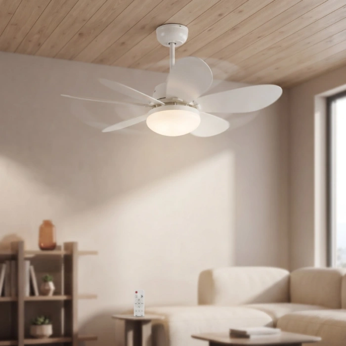 LED Tavan Vantilatörü - Avize - 52 cm - Zaman Ayarlı - Uzatma Duy Aparatlı