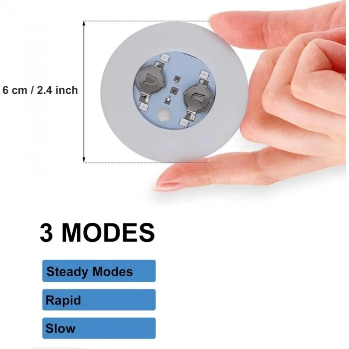 Ledli Işıklı Bardak Altı Aparatı 6 Cm Çap 1 Adet