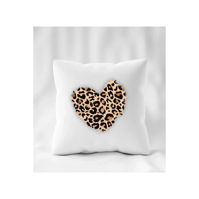 Leopar Desen Baskılı Yastık 40 x 40