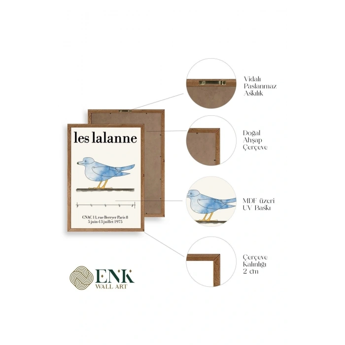 Les Lalanne Ahşap Çerçeveli Tablo 17 x 23