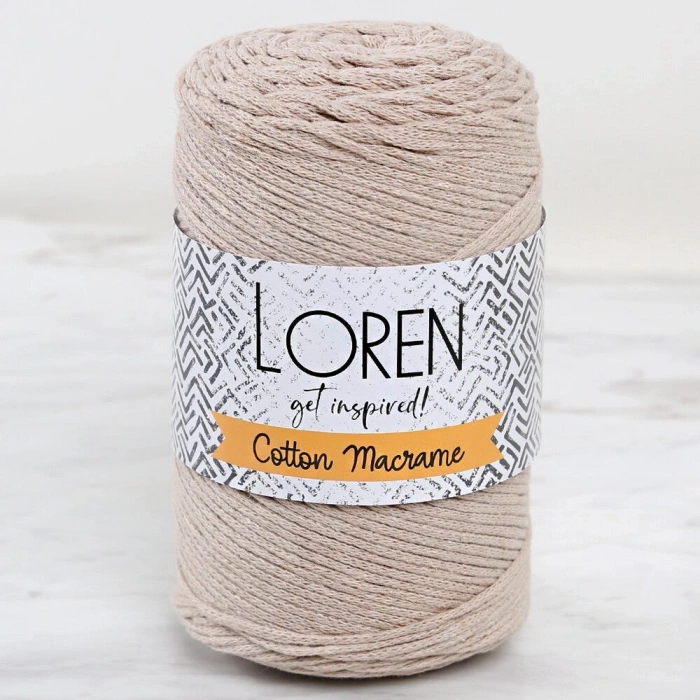 Loren Cotton Macrame Bej - R084 - 34363
