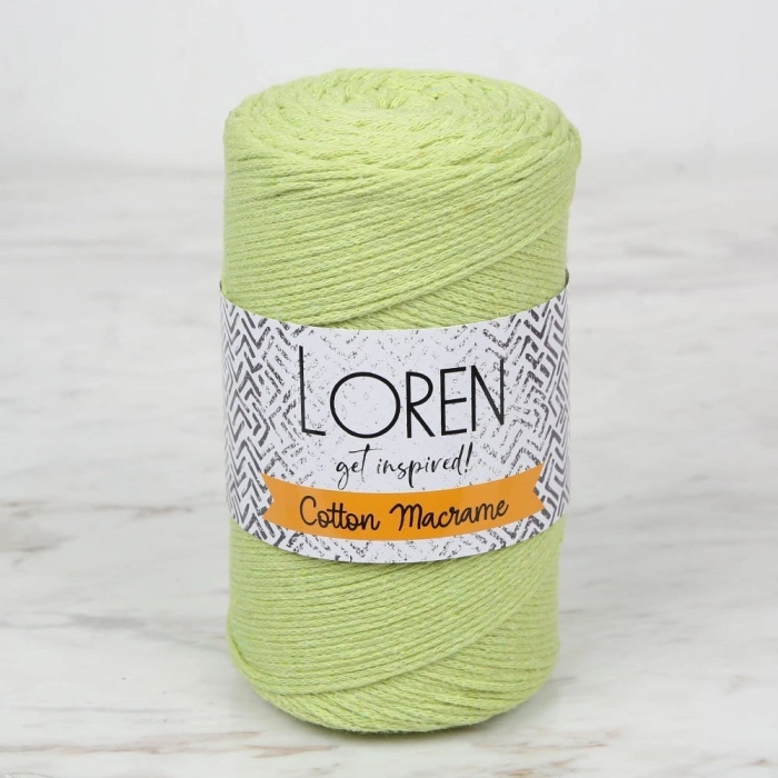 Loren Cotton Macrame Yeşil - R954
