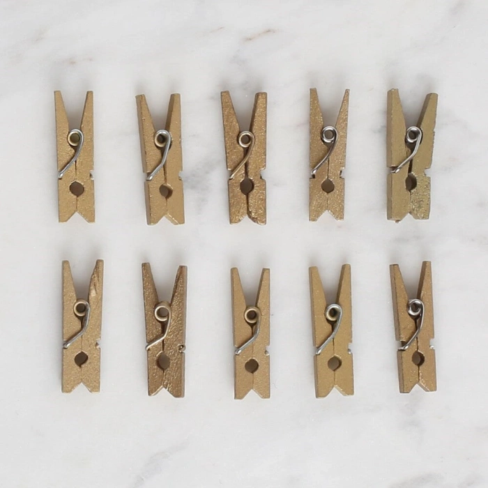 LOREN CRAFTS 10 PIECE GOLDEN MINI CLIPS