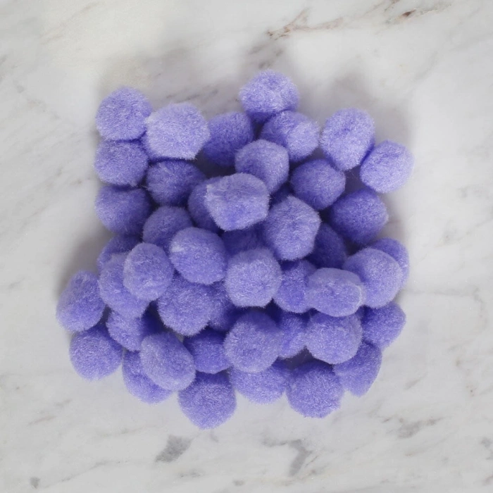 LOREN CRAFTS 2 CM 100 PIECES LILAC POMPOM