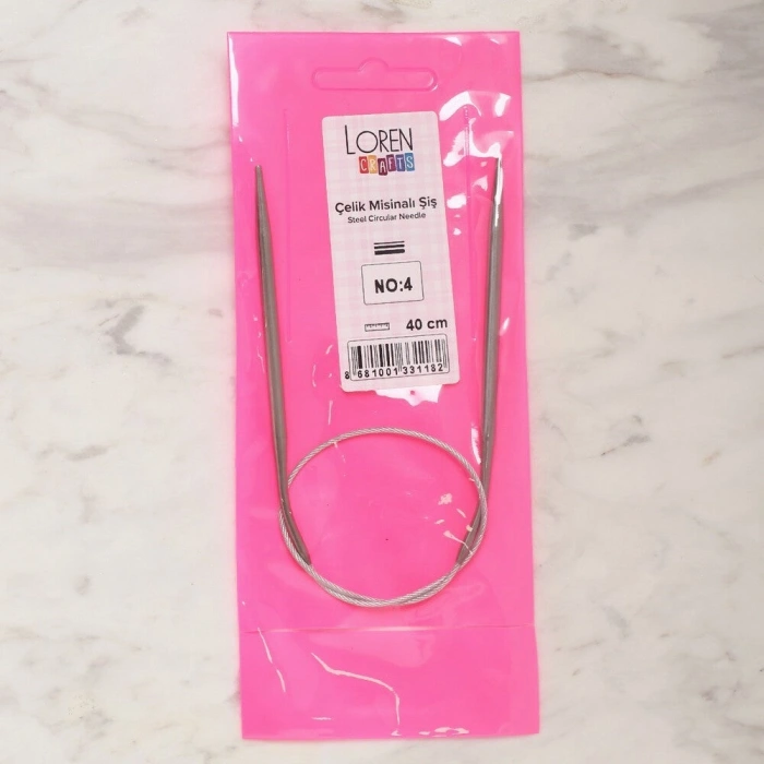 LOREN CRAFTS 4 MM ÇELİK MİSİNALI ŞİŞ  40 CM