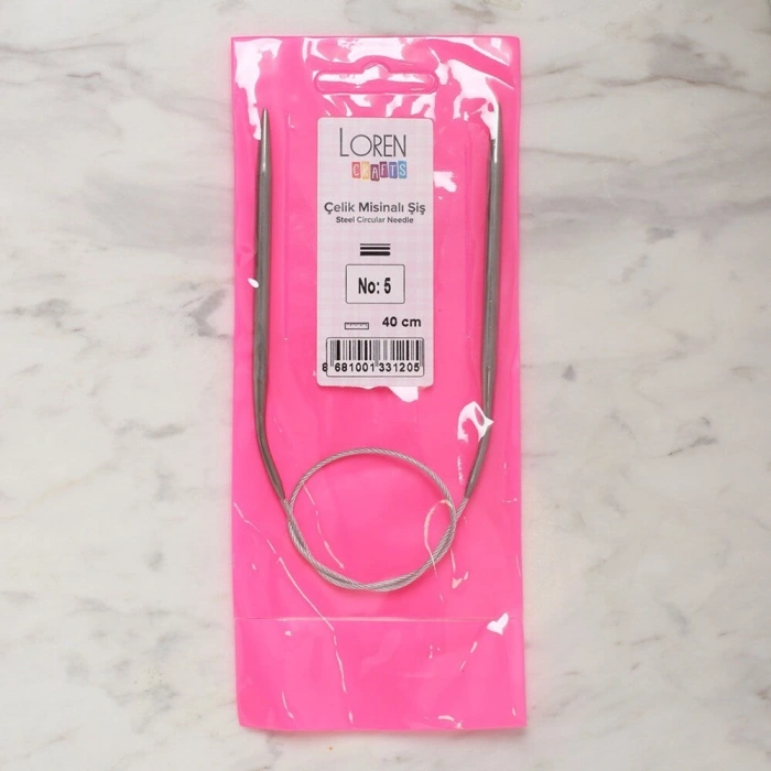 LOREN CRAFTS 5 MM ÇELİK MİSİNALI ŞİŞ 40 CM