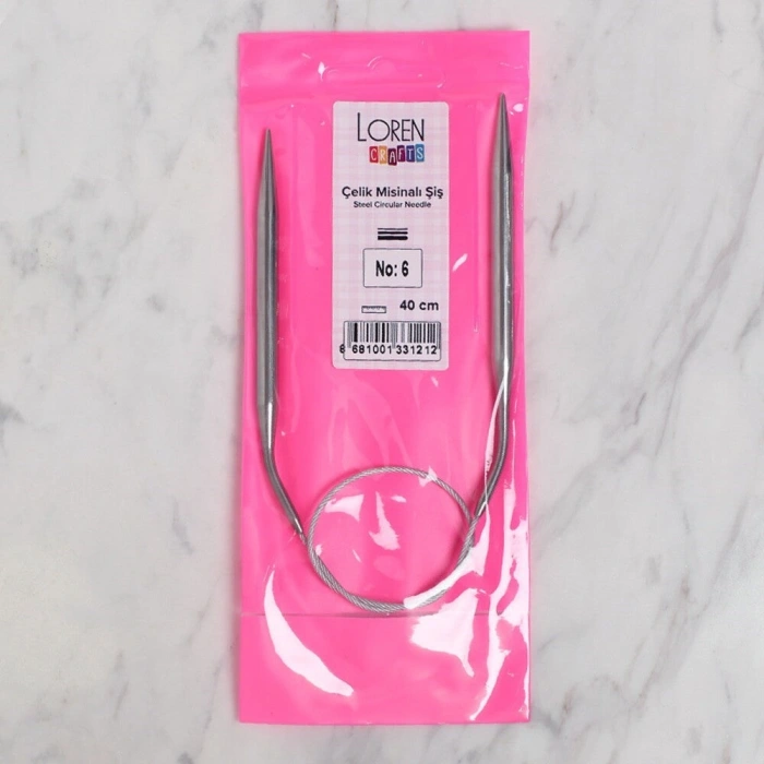 LOREN CRAFTS 6 MM ÇELİK MİSİNALI ŞİŞ  40 CM