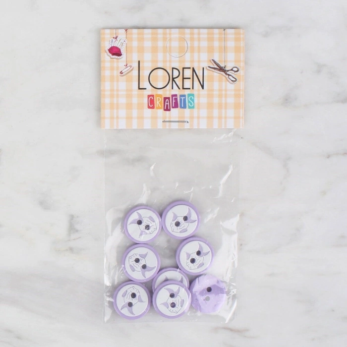 Loren Crafts 8 li balık lila - 573