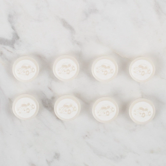 Loren Crafts 8 li Beyaz Düğme - 391