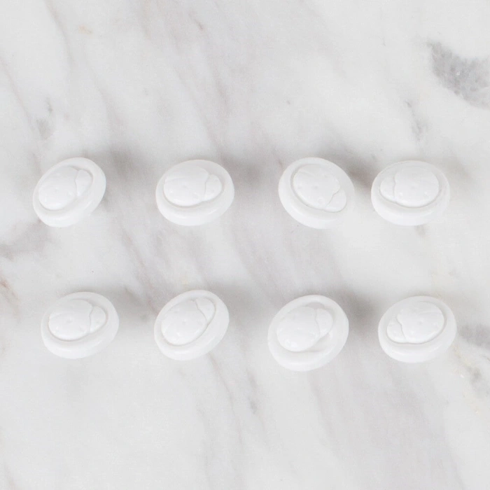 Loren Crafts 8 li Beyaz Uğur Böceği Düğme - 639