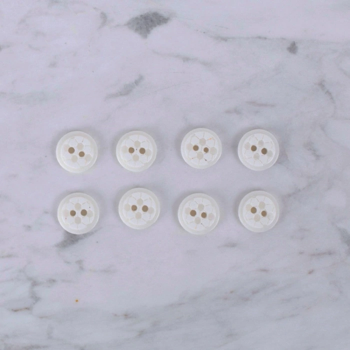 Loren Crafts 8 li Futbol Topu Beyaz Düğme - 0410