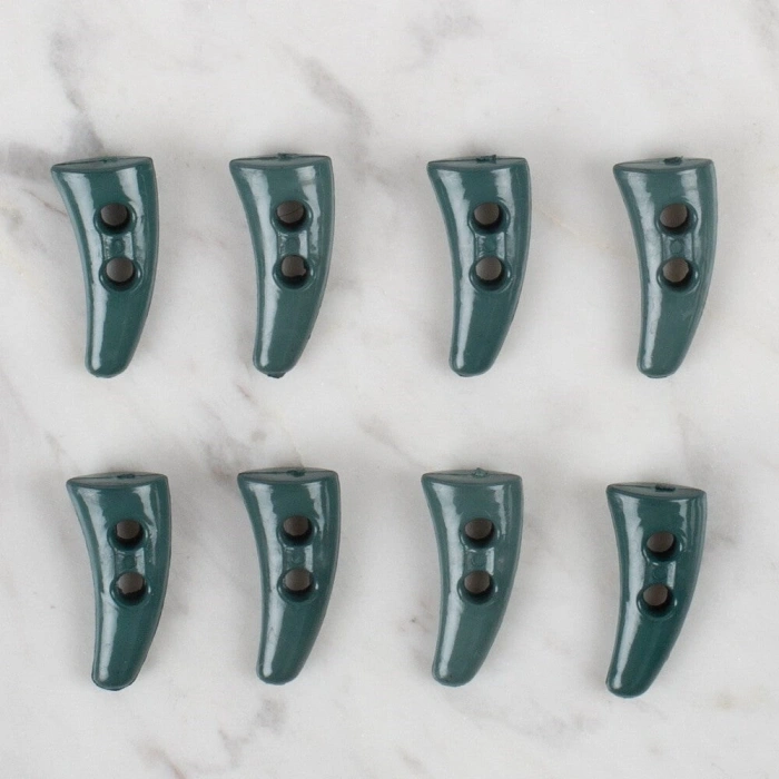 Loren Crafts 8 li koyu yeşil çoban düğme - 124