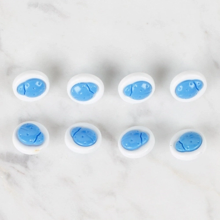 Loren Crafts 8 li Mavi Uğur Böceği Düğme - 644