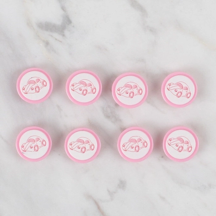 Loren Crafts 8 li Pembe Düğme - 398