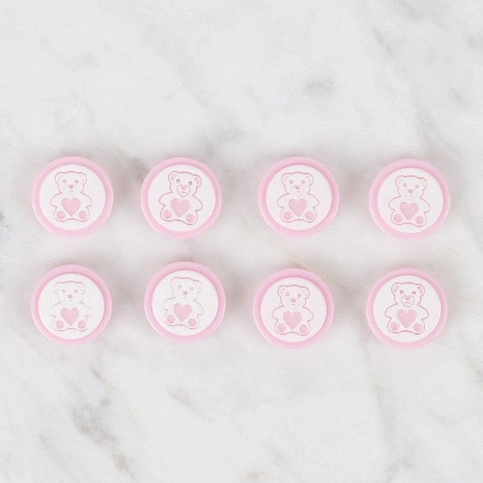 Loren Crafts 8 li Pembe Düğme - 407