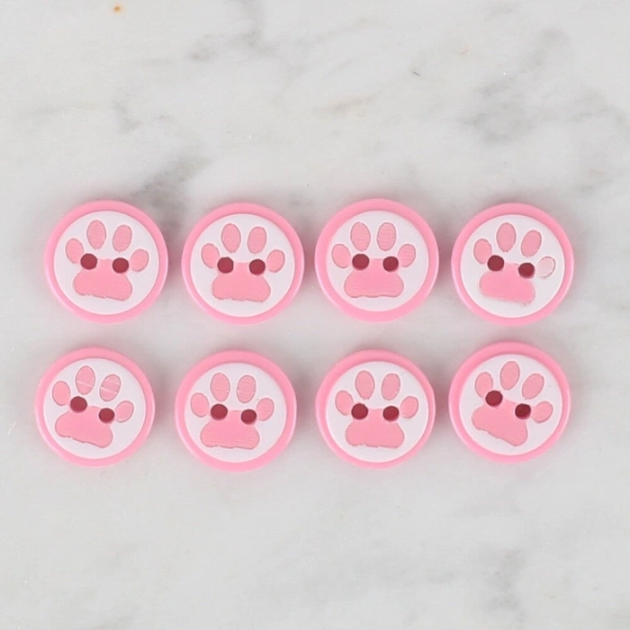 Loren Crafts 8 li Pembe Pati Düğme - 615