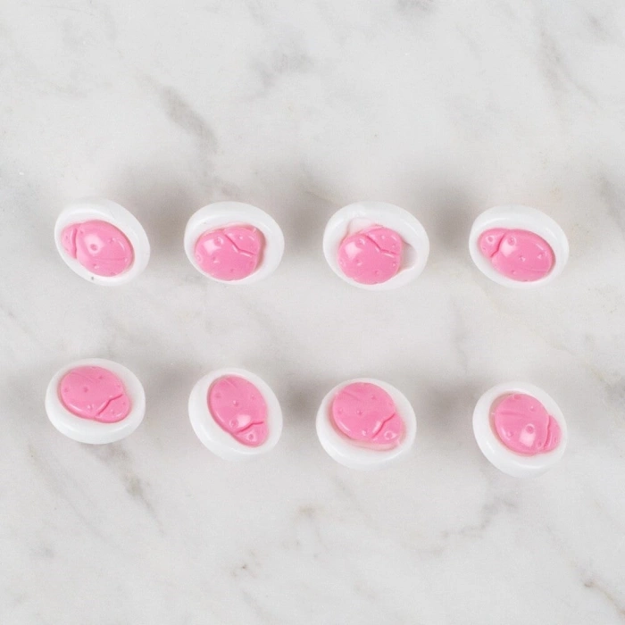 Loren Crafts 8 li Pembe Uğur Böceği Düğme - 646