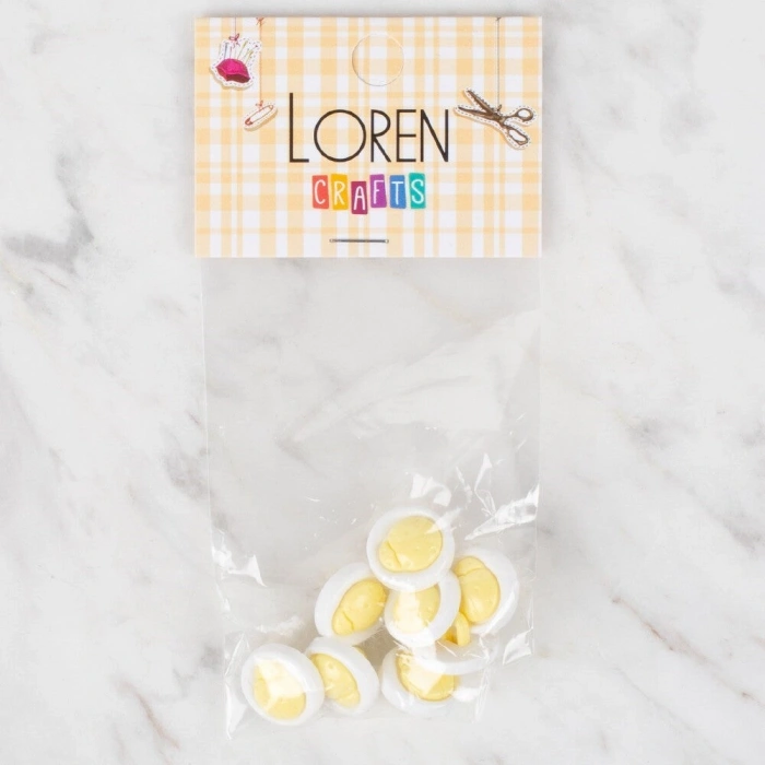Loren Crafts 8 li Sarı Uğur Böceği Düğme - 641