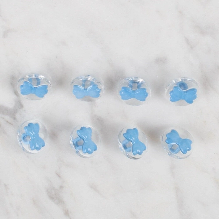 Loren Crafts 8 li Şeffaf Mavi Kurdele Düğme - 266