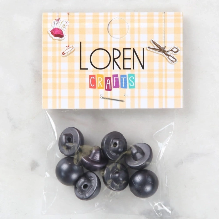 Loren Crafts 8 li Turuncu Düğme - 0146