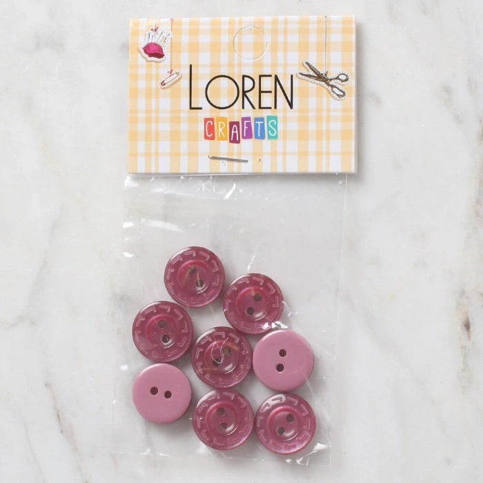 Loren Crafts 8 li Vişne Çürüğü Düğme - 190