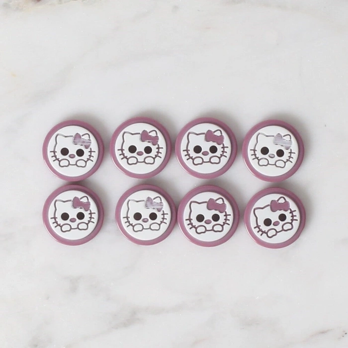 Loren Crafts 8 li Vişne Çürüğü Kedi Düğme - 586