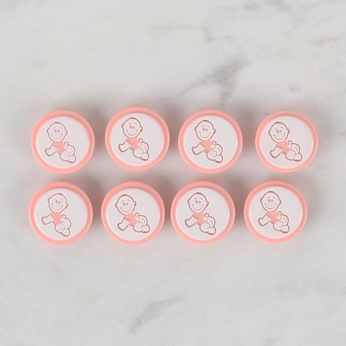 Loren Crafts 8 li Yavruağzı Bebe Düğme - 377