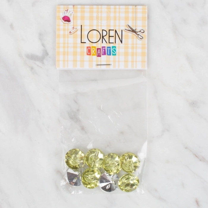 Loren Crafts 8 li Yeşil Düğme - 0210