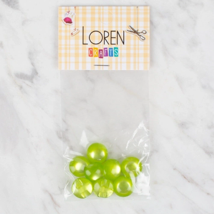 Loren Crafts 8 li Yeşil Düğme - 45