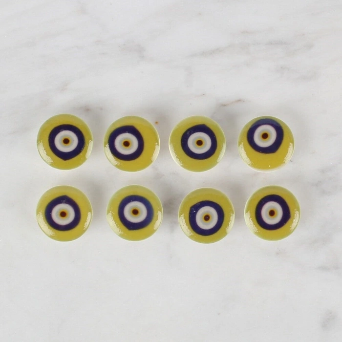 Loren Crafts 8 li Yeşil Nazar Boncuğu Düğme - 691