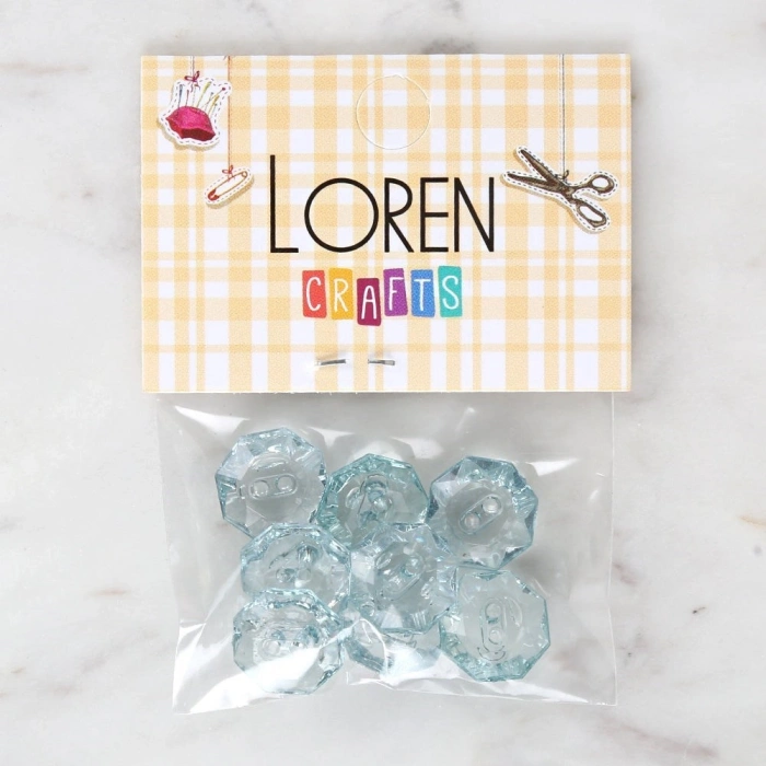 Loren Crafts Açık Yeşil 8li Düğme - 3065