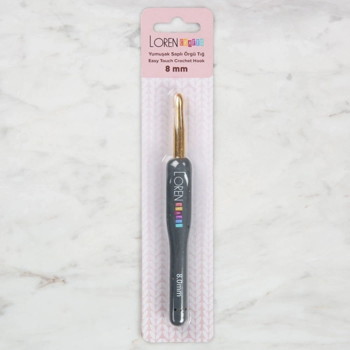 Loren Crafts Altın Uçlu Yumuşak Saplı Yün Tığ LRN