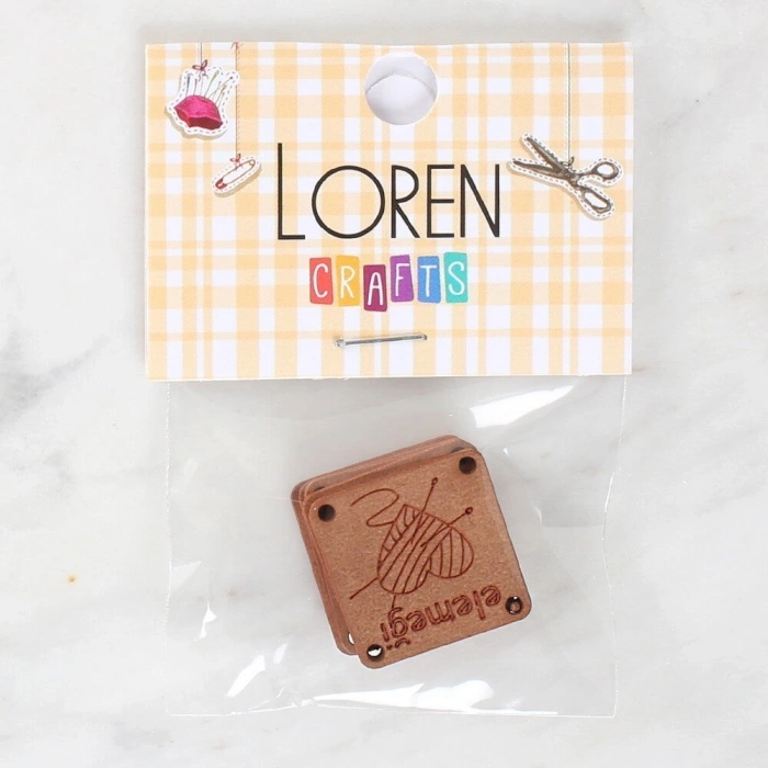 Loren Crafts Die-Cut Leather Patch 5 Pieces - 1571